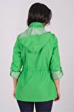 Goudot Kapüşonlu Çıtçıtlı Kaban YEŞİL