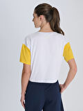 KADIN KOLEJ RENK BLOKLU TSHIRT