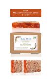%100 El Yapımı Doğal Kabak Lifli Ballı Eşek Sütü Sabunu 2'li Set 240 Gr