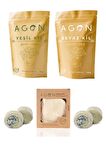 Yeşil Kil 250 GR- Beyaz Kil 250 GR-Kabak Lifli Yüz Peeling Diski-Ruşur Taşı(4 Adet) Cilt Bakım Seti