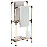 AHŞAP BANYO HAVLULUK RAFLI 2 ASKILI 48 CM GENİŞLİK