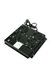 4lü Rack Kabinet Fan Modülü Termostatlı Ral 9005 Siyah 2 Yıl Üretici Garantili