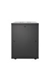 16u 600x600mm 19'' Dikili Tip Network Rack Kabinet Siyah