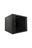 9u 19'' 600x600mm Duvar Tipi Kabinet Tek Gövdeli Siyah 2 Yıl Üretici Garantili
