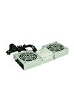 Gri Rack Kabinet Fan Modülü Termostatlı Duvar Tipi 2li