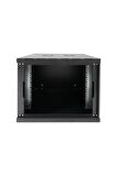 9u 19'' 600x560mm Duvar Tipi Kabinet Tek Gövdeli Siyah 2 Yıl Üretici Garantili