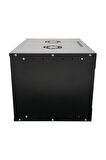 4U 545x400 Mm Duvar Tipi Soho Rack Kabinet Siyah 2 Yıl Üretici Garantili