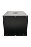 6U 545x400 Mm Duvar Tipi Soho Rack Kabinet Siyah 2 Yıl Üretici Garantili