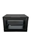 6U 545x400 Mm Duvar Tipi Soho Rack Kabinet Siyah 2 Yıl Üretici Garantili