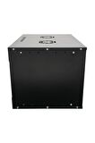7U 600x600 Mm Duvar Tipi Soho Rack Kabinet Siyah 2 Yıl Üretici Garantili