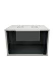 12U 545x400 Mm Duvar Tipi Soho Rack Kabinet Gri 2 Yıl Üretici Garantili