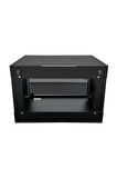 12U 545x400 Mm Duvar Tipi Soho Rack Kabinet Siyah 2 Yıl Üretici Garantili