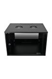 12U 545x400 Mm Duvar Tipi Soho Rack Kabinet Siyah 2 Yıl Üretici Garantili