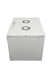 12U 600x600 Mm Duvar Tipi Soho Rack Kabinet Gri 2 Yıl Üretici Garantili