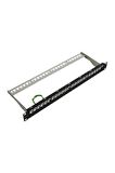 Bakır Rj45 Ftp Patch Panel 24 Port 1u 19'' Siyah Zırhlı Ral 9005 2 Yıl Üretici Garantili