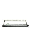 Bakır Rj45 Ftp Patch Panel 24 Port 1u 19'' Siyah Zırhlı Ral 9005 2 Yıl Üretici Garantili