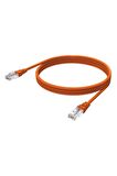 Bakır Patch Kablo Cat6a Utp 3mt Lszh Orange Patch Cord Korumasız 2 Yıl Garantili 2 Adet