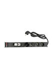 Alman Tipi Schuko Soketli 1U 4'lü PDU 16A Devre Kesicili