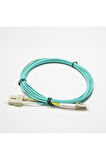 Fiber Optik Patch Kablo LCUPC/SCUPC DX MM 5mt 50/125 OM2 LSZH TURKUAZ