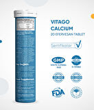 Vitago ProKalsiyum, Vitamin D,Vitamin K2 Efervesan Tablet