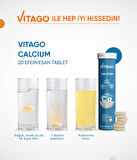 Vitago ProKalsiyum, Vitamin D,Vitamin K2 Efervesan Tablet