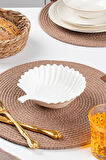 Porsima 1747n Porselen Kase Yaprak Desenli Derin Salata Kase 15cm