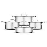 Jumbo Storey 8 Parça İndüksiyon Tabanlı Çelik Tencere Seti