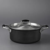 Jumbo New Moment Diamond Siyah Derin Tencere 24 cm