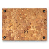 Jumbo Rustik Natural Kesme Tahtası 38x26 cm