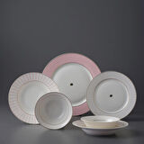 Jumbo Navy 24 Parça 6 Kişilik Yemek Takımı Pink