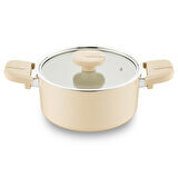 Jumbo Swiss Crystal Dark Cream 7 Parça Tencere Seti