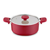 Jumbo Swiss Crystal Red 7 Parça Tencere Seti