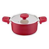Jumbo Swiss Crystal Red 7 Parça Tencere Seti