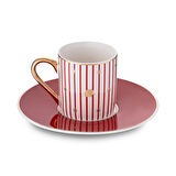 Jumbo Navy Kırmızı 2'li Kahve Fincan Takımı