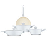 Jumbo Swiss Crystal Light Grey 7 Parça Tencere Seti