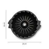 Jumbo Shark Ceramic Black Yuvarlak Kek Kalıbı