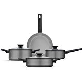 Jumbo Toledo Grey Tencere Seti 7 Parça