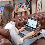 LS031 - Minderli Eğim Ayarlanabilir 13" ve 15.6" Laptop Sehpası Taşınabilir Telefon Bölmeli Masa