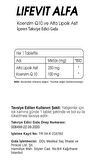 Lifevit Alfa 30 Tablet - Alfa Lipoik Asit I Koenzim Q10 I 1 Şişe=30 Günlük Doz