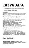 Lifevit Alfa 30 Tablet - Alfa Lipoik Asit I Koenzim Q10 I 1 Şişe=30 Günlük Doz