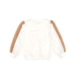 KIZ ÇOCUK KOLLARI PELUŞ DETAYLI SWEATSHIRT