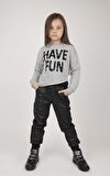 KIZ ÇOCUK ASİMETRİK SWEATSHIRT 