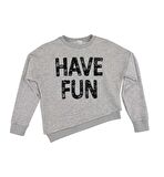KIZ ÇOCUK ASİMETRİK SWEATSHIRT 