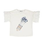 KIZ ÇOCUK KOLLARI FIRFIRLI BLUZ