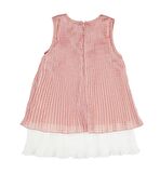 KIZ ÇOCUK İKİ RENK PİLİLİ ELBİSE