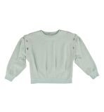 KIZ ÇOCUK KUŞGÖZÜ DETAYLI SWEATSHIRT 