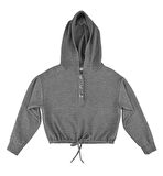 KIZ ÇOCUK ÖNÜ DÜĞMELİ SWEATSHIRT 