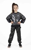 KIZ ÇOCUK DERİ JOGGER PANTOLON 