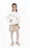 KIZ ÇOCUK PÜSKÜL DETAYLI SWEATSHIRT 