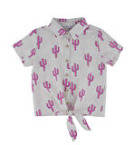 KIZ ÇOCUK ÖNÜ BAĞLAMALI GÖMLEK